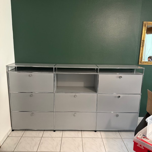 USM Haller Regal 4x3 Mattsilber Top Zustand