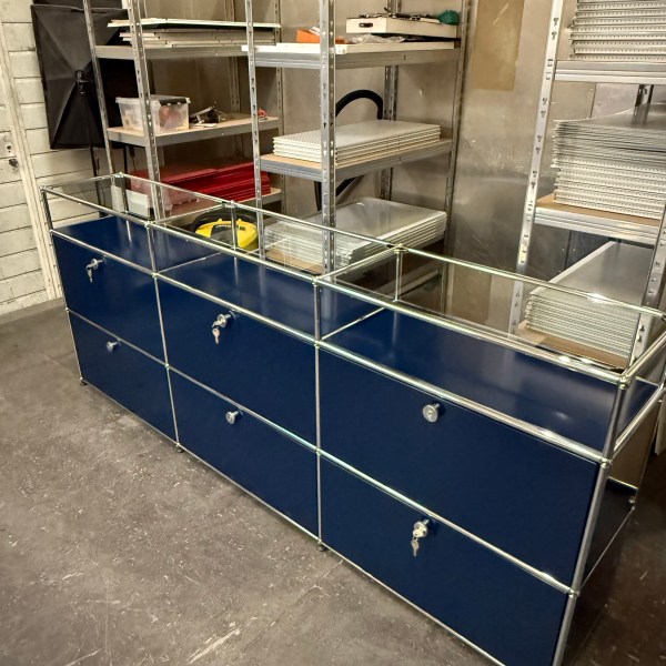USM Haller Sideboard 2x3 Stahlblau Top Zustand Inklusive Lieferung
