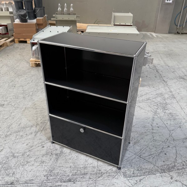 USM Haller Regal 1x3 Graphitschwarz